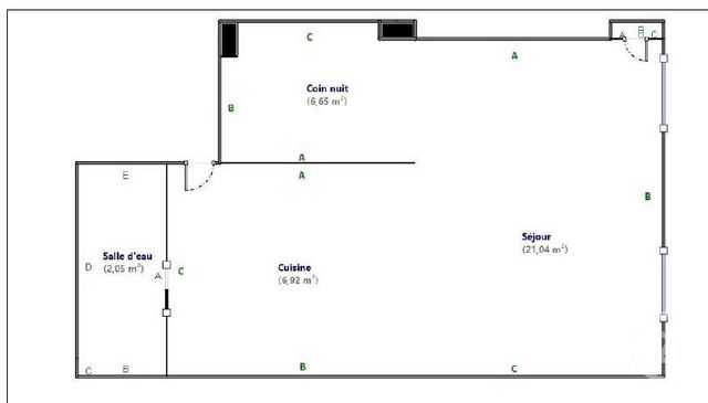 Appartement F1 &agrave; louer - 1 pi&egrave;ce - 36,66 m2 - Grasse - 06 - PROVENCE-ALPES-COTE-D-AZUR