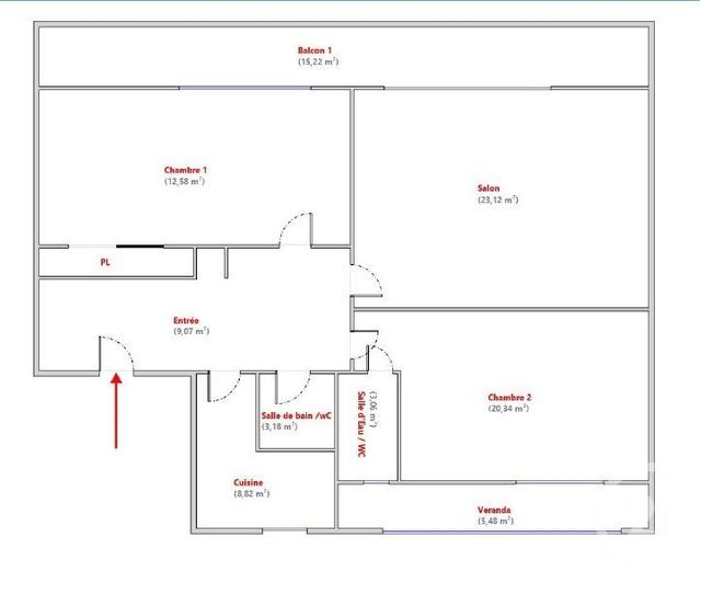 Appartement F3 &agrave; vendre - 3 pi&egrave;ces - 80,17 m2 - Grasse - 06 - PROVENCE-ALPES-COTE-D-AZUR