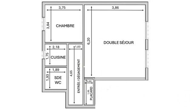 Appartement &agrave; vendre - 3 pi&egrave;ces - 50,71 m2 - Paris - 75018 - ILE-DE-FRANCE