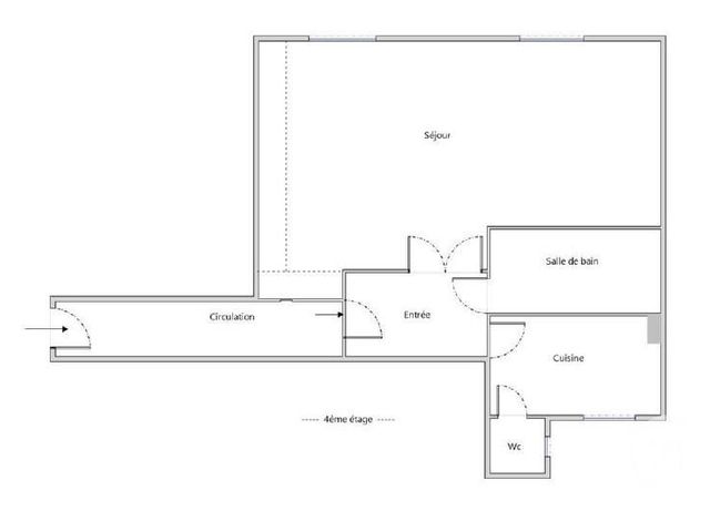 Appartement F1 à vendre - 1 pièce - 39,55 m2 - Paris - 75018 - ILE-DE-FRANCE