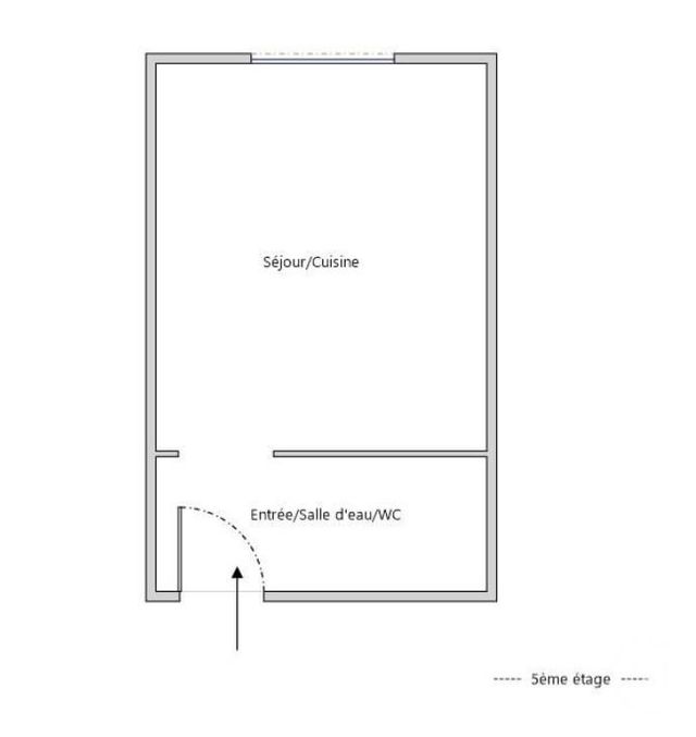 Appartement Studio &agrave; vendre - 1 pi&egrave;ce - 14,69 m2 - Paris - 75018 - ILE-DE-FRANCE