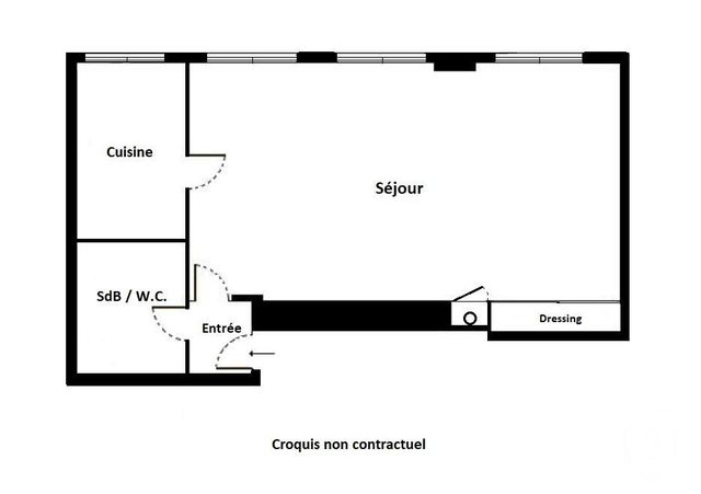 Appartement Studio &agrave; vendre - 1 pi&egrave;ce - 27,52 m2 - Paris - 75018 - ILE-DE-FRANCE