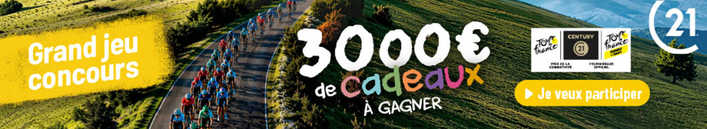Grand jeu concours Tour de France : 3 000 € de cadeaux à gagner